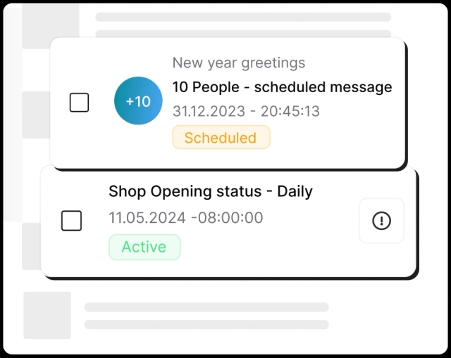 Illustration showing WhatsApp messages being delivered without internet connection