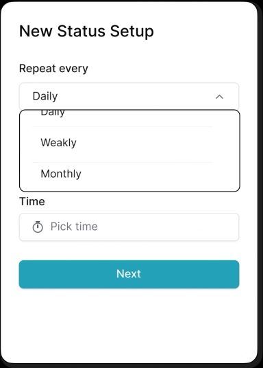 Recurring WhatsApp Status setup for repeating posts without manual rescheduling