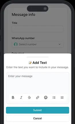 Illustration showcasing WhatsApp automation features on phone and desktop