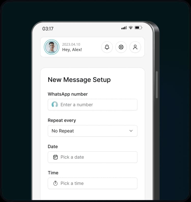 Step 2: Schedule your WhatsApp messages and status