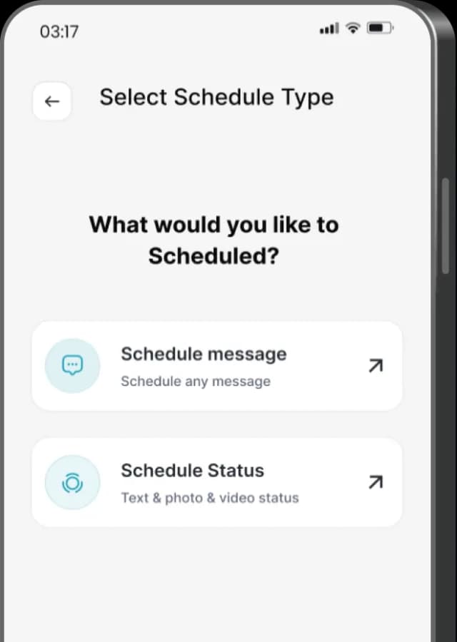Step 2: Schedule your WhatsApp messages and status